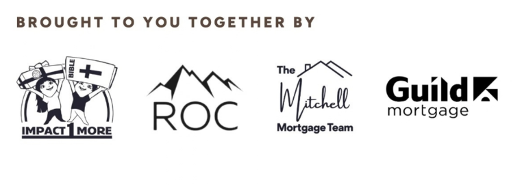 Impact1More, Rock of Cape Church, The Mitchell Mortgage Team and Guild Mortgage partner logos